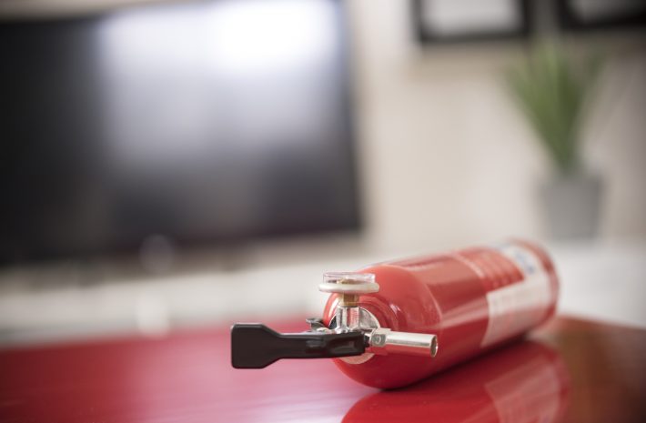 close up shot of fire extinguisher